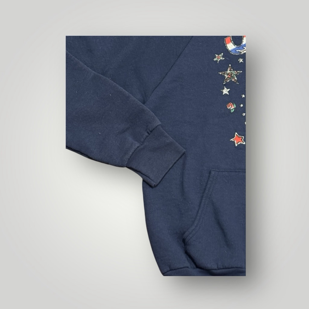 Vintage 95’ Betty Boop USA Fruit of the Loom Navy Hoodie Sz M​​ - Picture 2 of 10